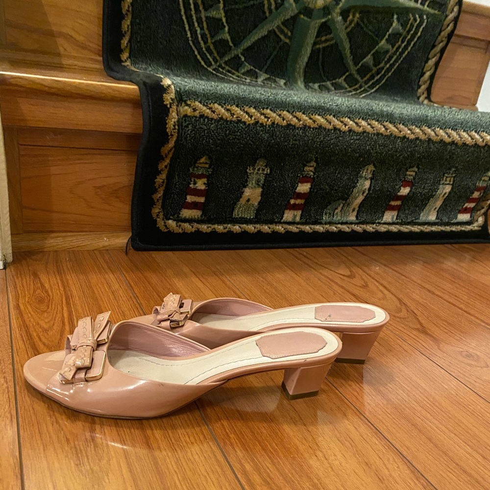 Christian Dior kitten heel mule